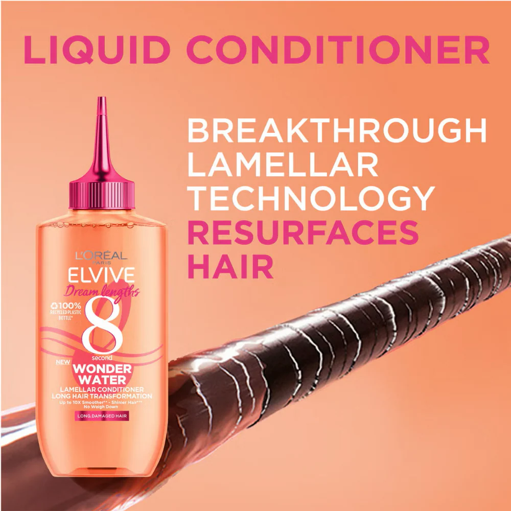 L'Oreal Paris Elvive Dream Lengths 8 Second Wonder Water Lamellar Conditioner 200ml - Image 3