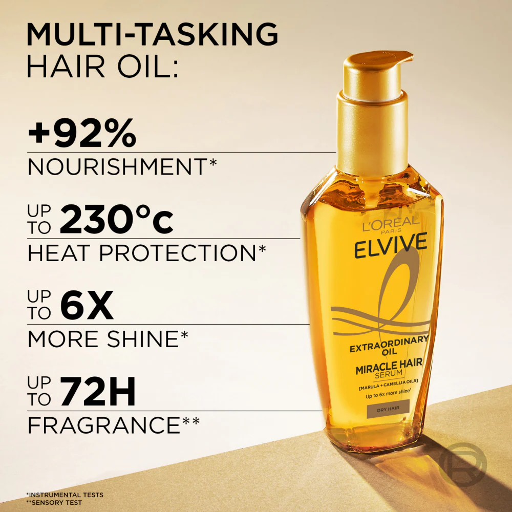 L'Oreal Paris Elvive Extraordinary Oil Miracle Hair Perfector Serum 100ml - Image 3