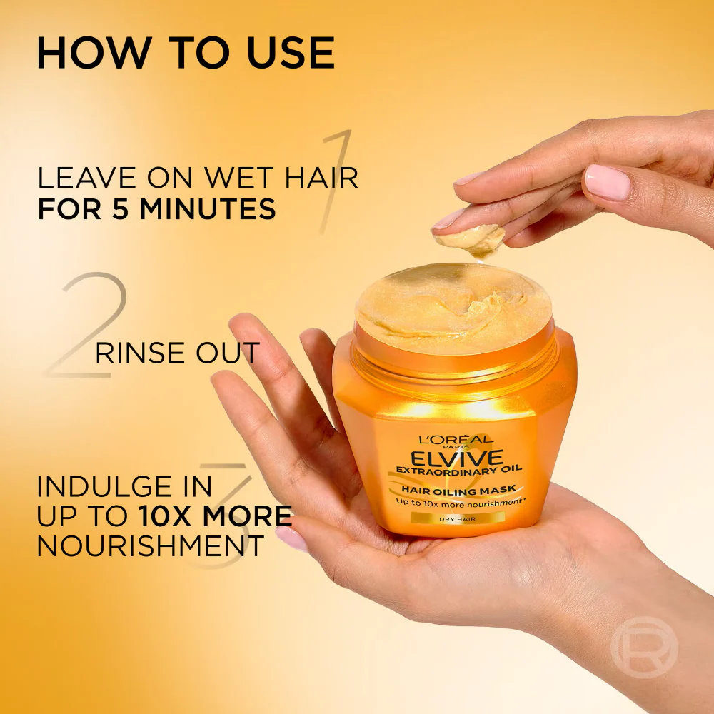 L'Oreal Paris Elvive Extraordinary Oil Multi-Use Hair Mask 300ml - Image 5
