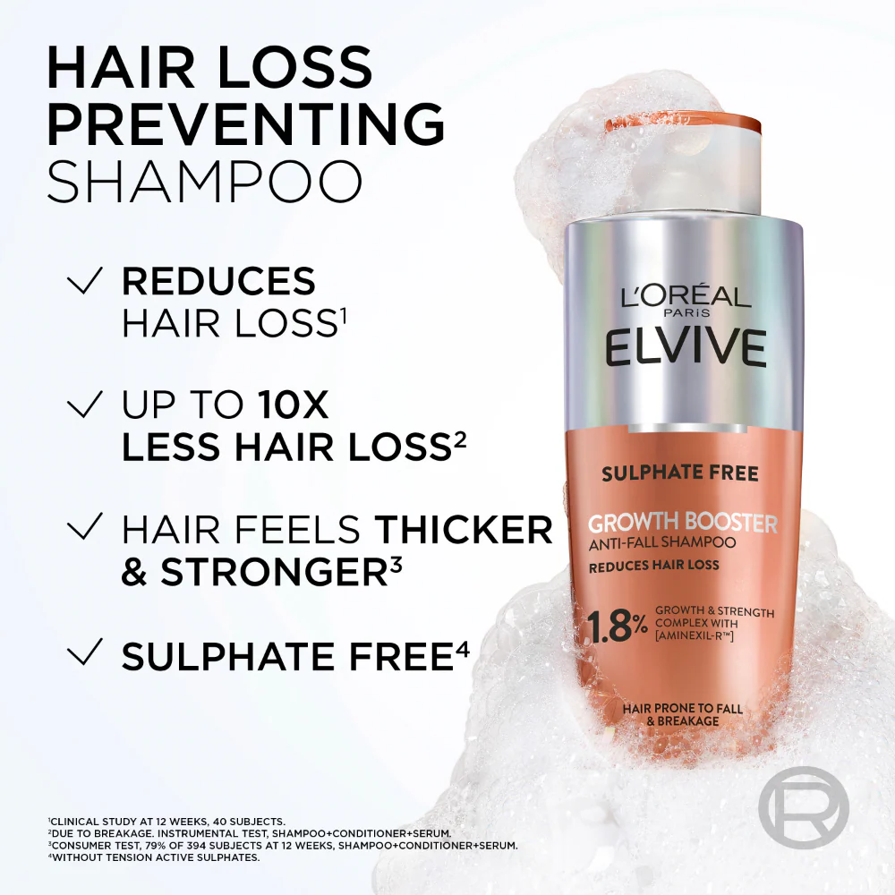 L'Oreal Paris Elvive Growth Booster Anti-Fall Shampoo 200ml - Image 2