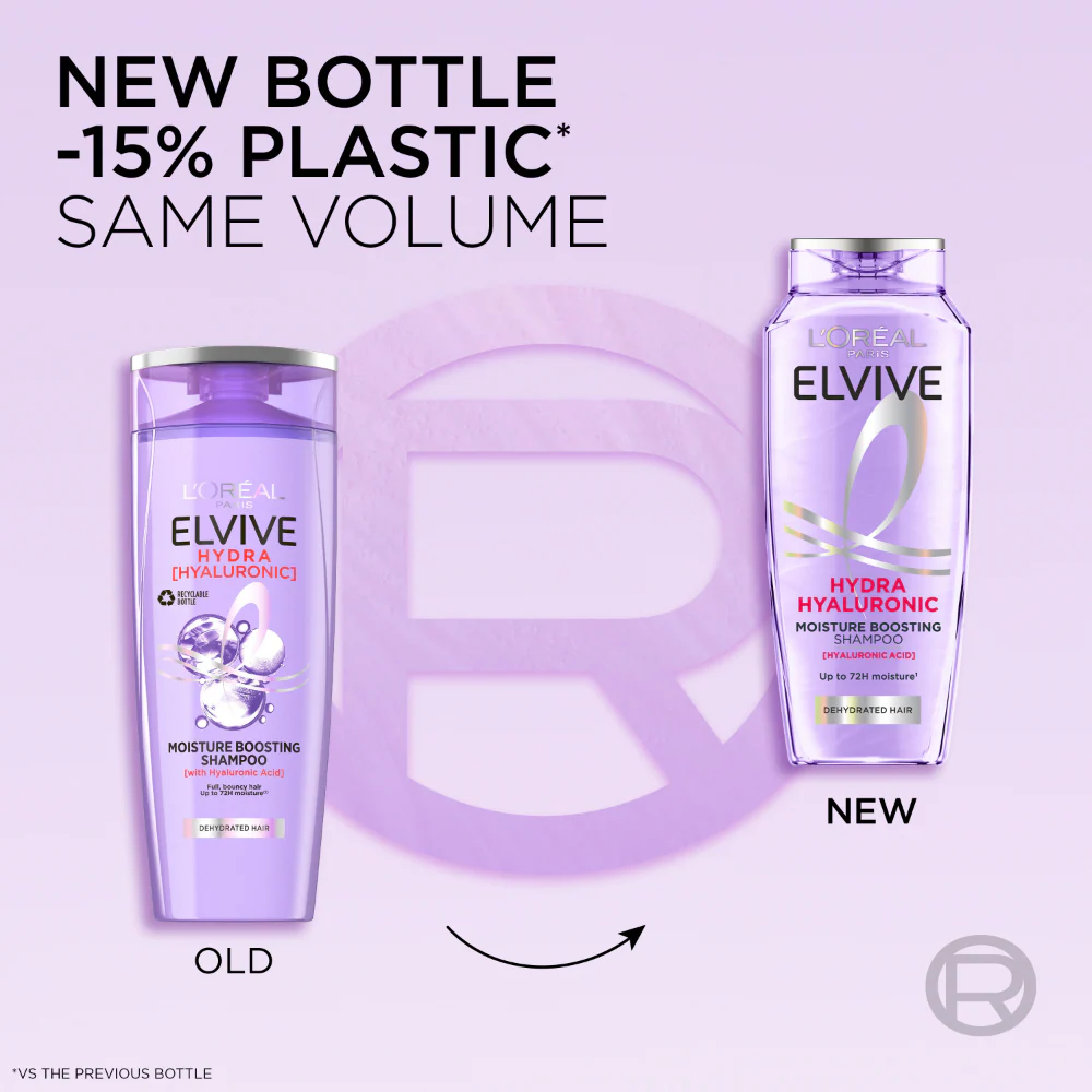 L'Oreal Paris Elvive Hydra Hyaluronic Moisture Boosting Shampoo 400ml - Image 2