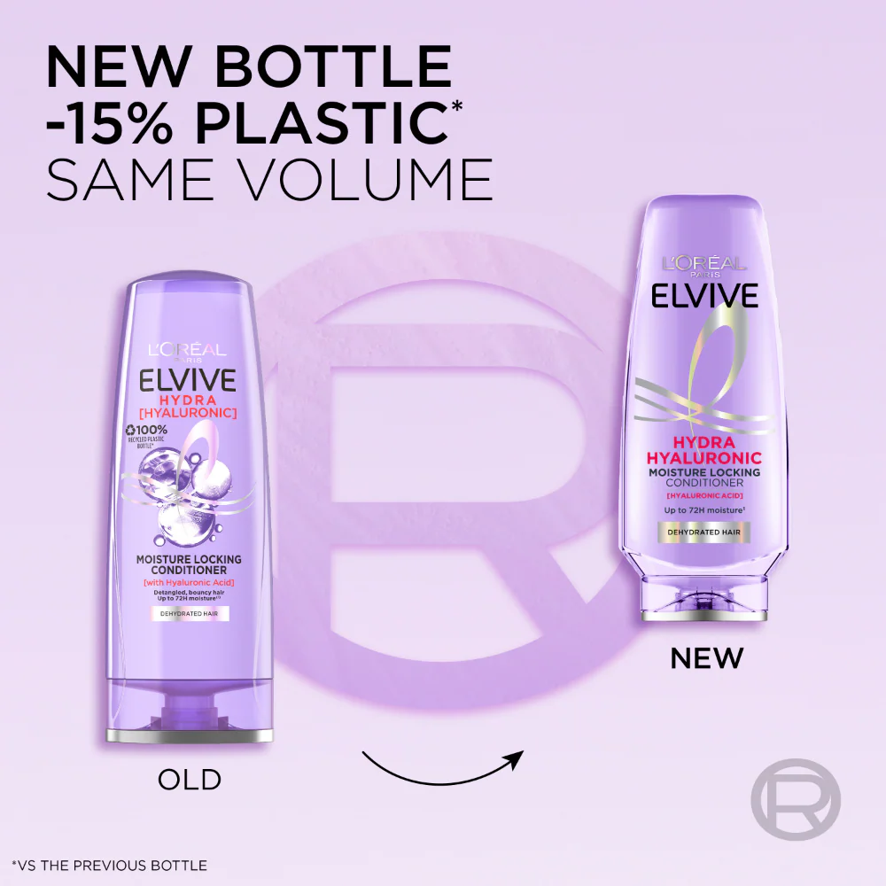 L'Oreal Paris Elvive Hydra Hyaluronic Moisture Locking Conditioner 300ml - Image 2