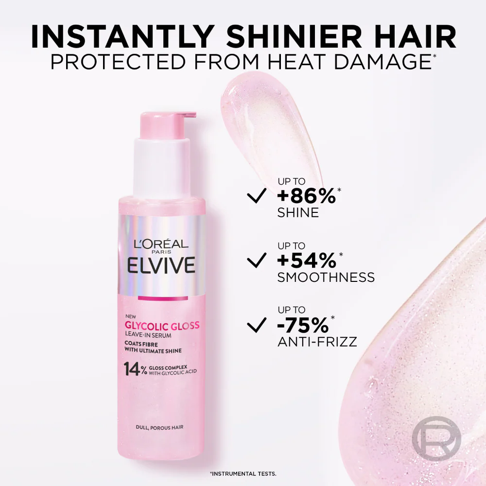 L'Oreal Paris Elvive Ultimate Glycolic Gloss Leave-In Serum 150ml - Image 2