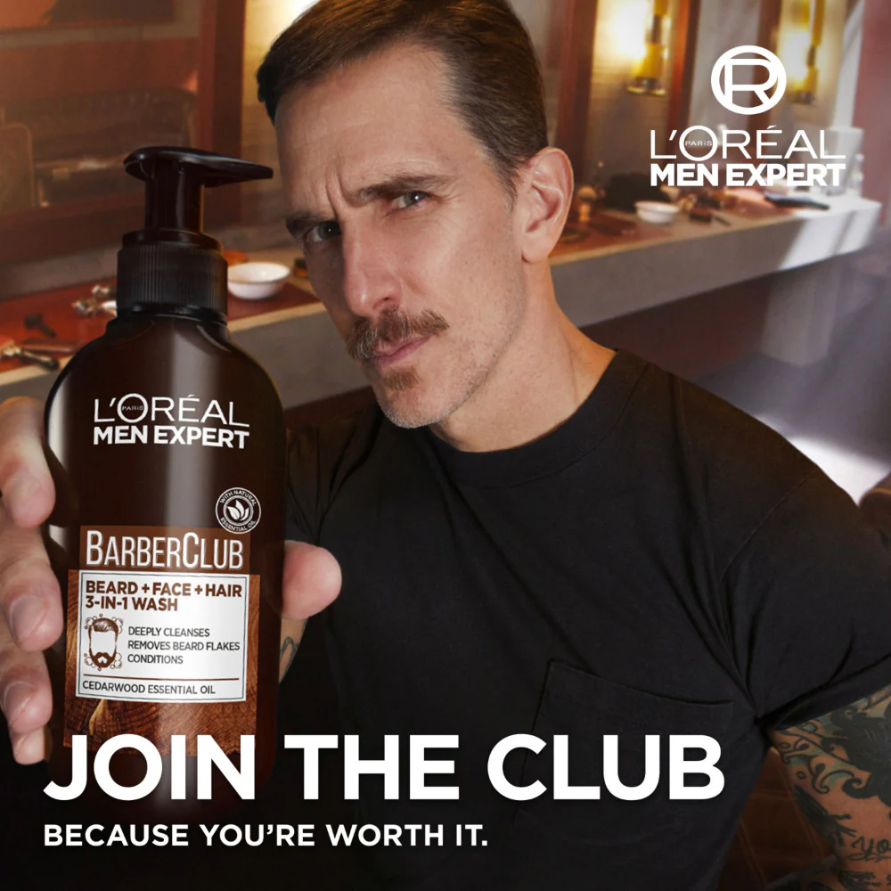 L'Oreal Paris Men Expert Barber Club 3-In-1 Beard, Face & Hair Wash 200ml - Image 2