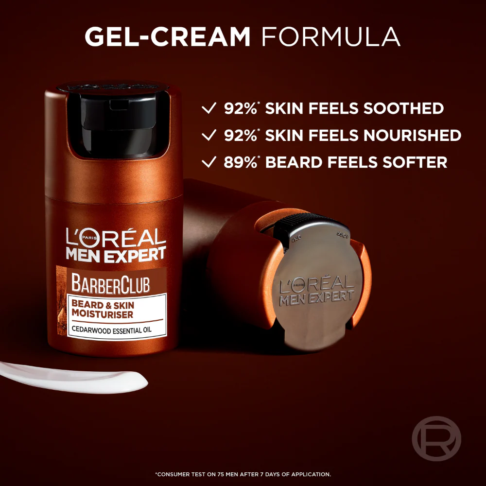 L'Oreal Paris Men Expert Barber Club Beard & Skin Soothing Gel Moisturiser 50ml - Image 3