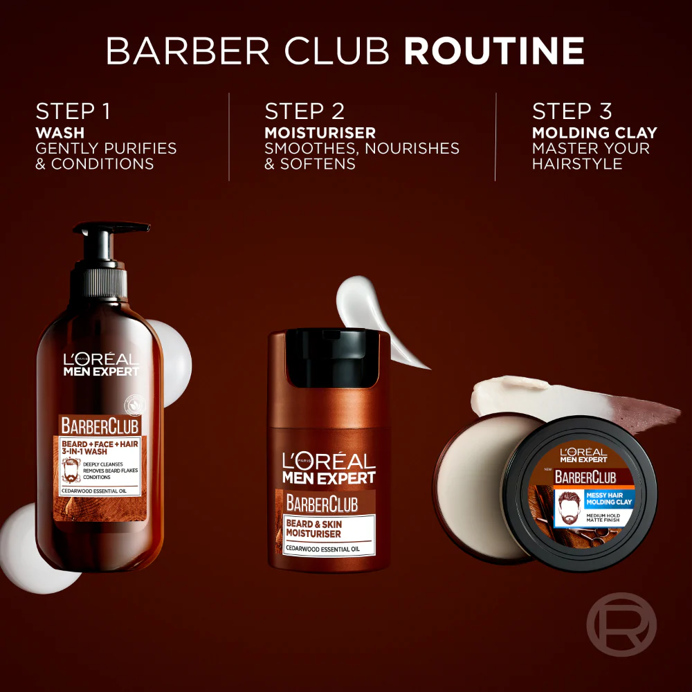 L'Oreal Paris Men Expert Barber Club Beard & Skin Soothing Gel Moisturiser 50ml - Image 5