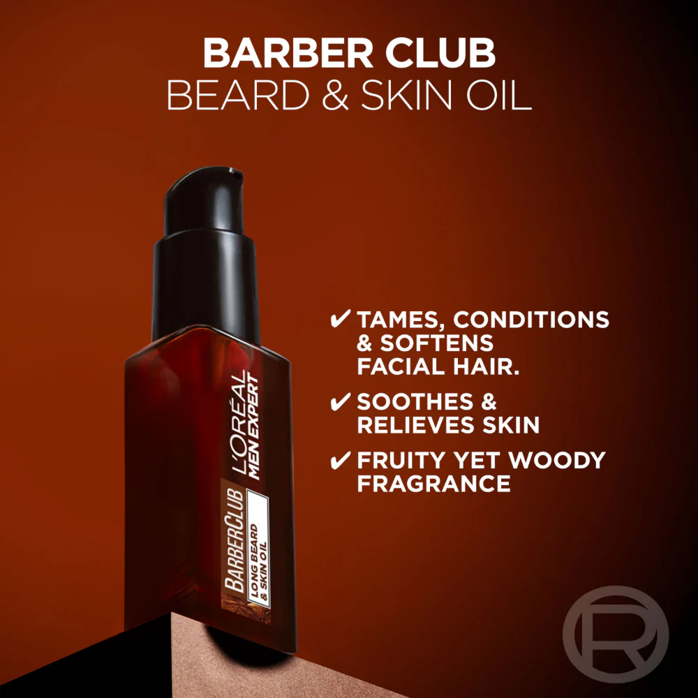 L'Oreal Paris Men Expert Barber Club Long Beard & Skin Oil 30ml - Image 3