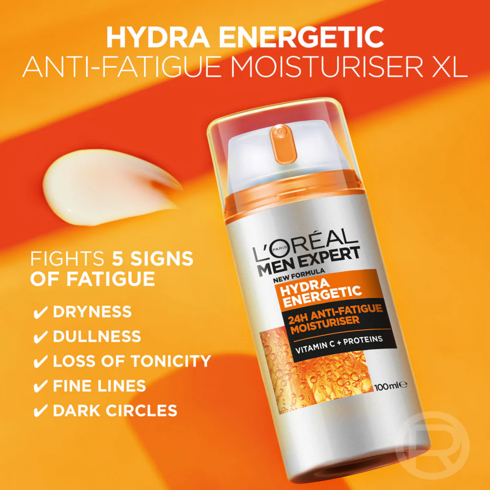 L'Oreal Paris Men Expert Hydra Energetic Anti-Fatigue Moisturiser 100ml - Image 2