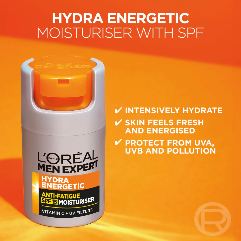 L'Oreal Paris Men Expert Hydra Energetic Anti-Fatigue Moisturiser SPF15 50ml - Image 3