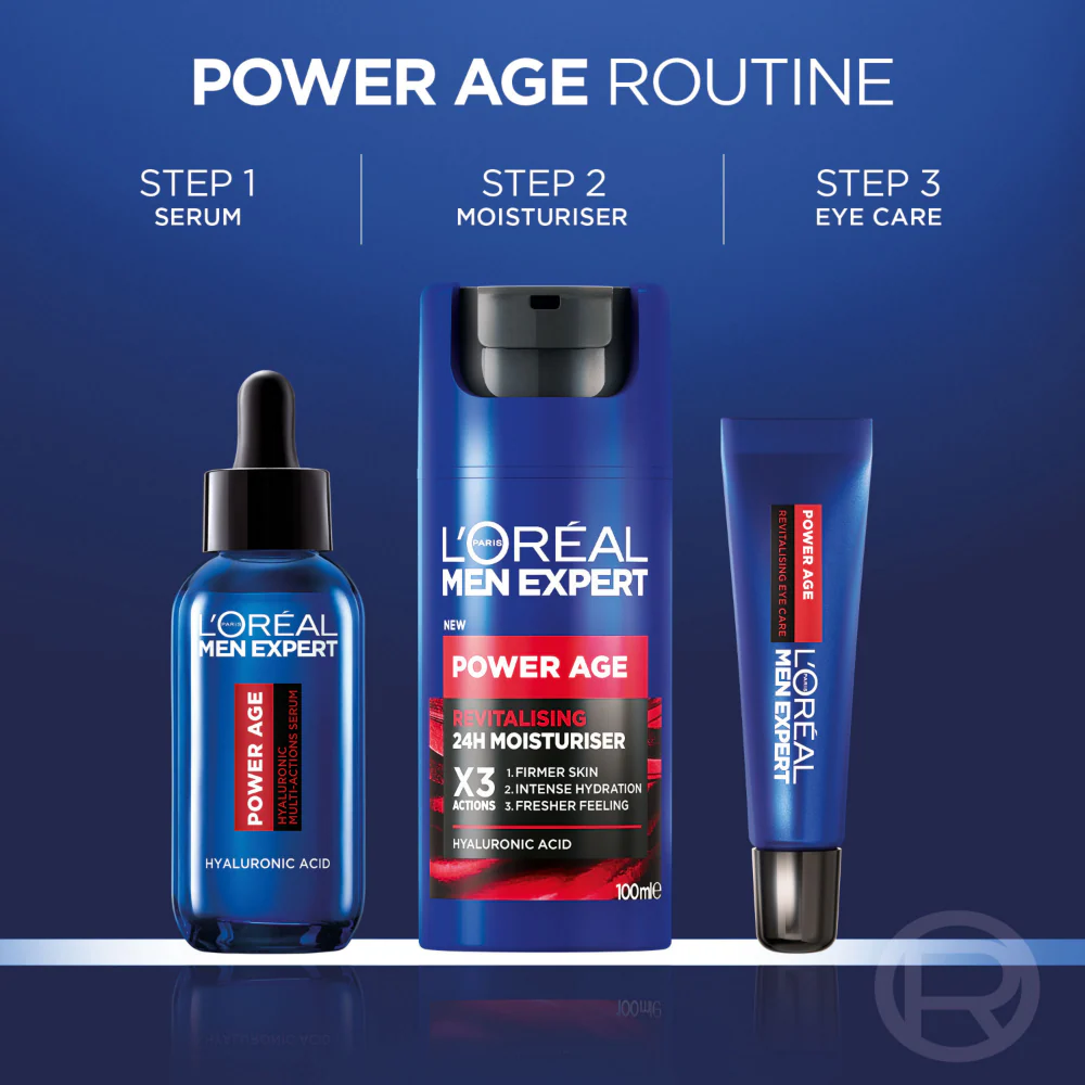 L'Oreal Paris Men Expert Power Age Hyaluronic Multi-Action Serum 30ml - Image 5
