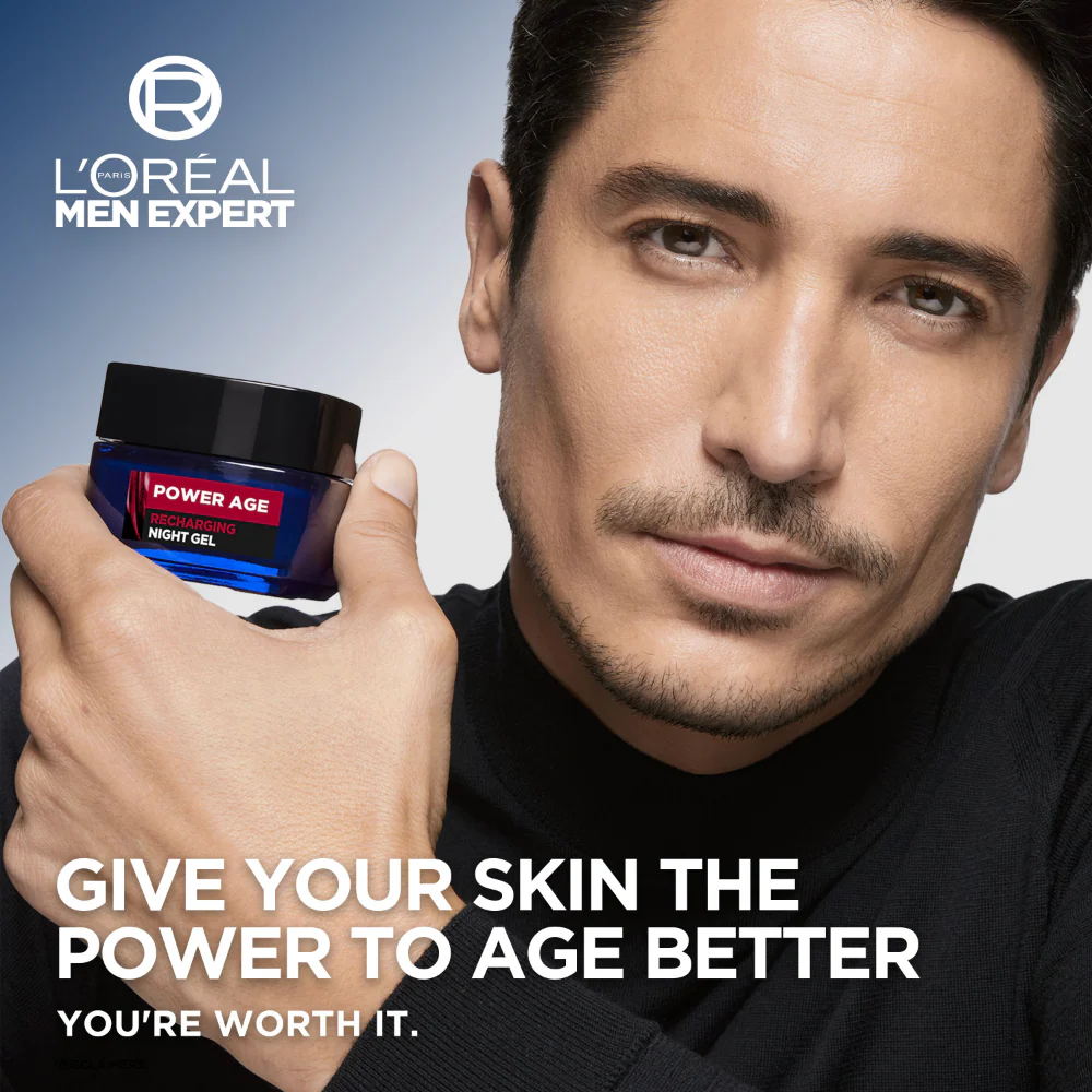 L'Oreal Paris Men Expert Power Age Recharging Night Gel 50ml - Image 2