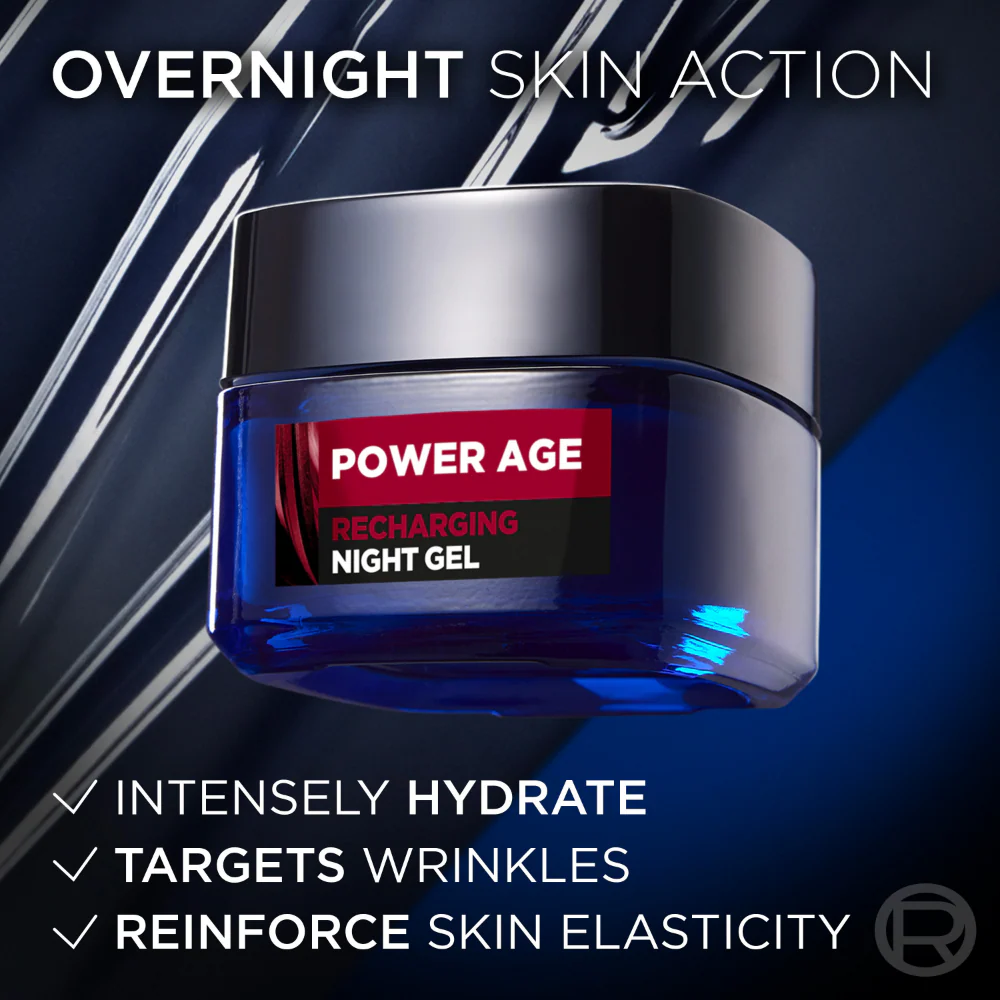 L'Oreal Paris Men Expert Power Age Recharging Night Gel 50ml - Image 3