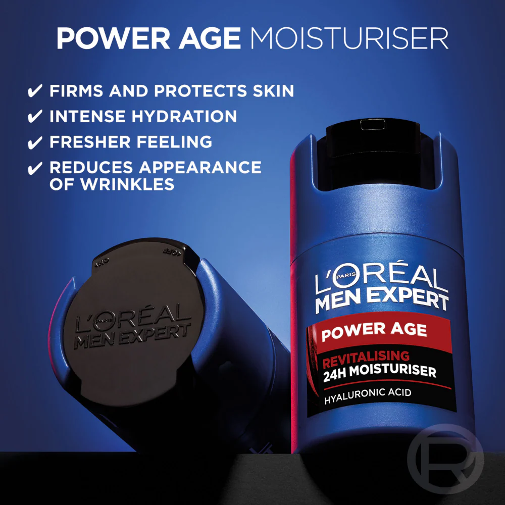 L'Oreal Paris Men Expert Power Age Revitalising 24H Moisturiser 50ml - Image 2