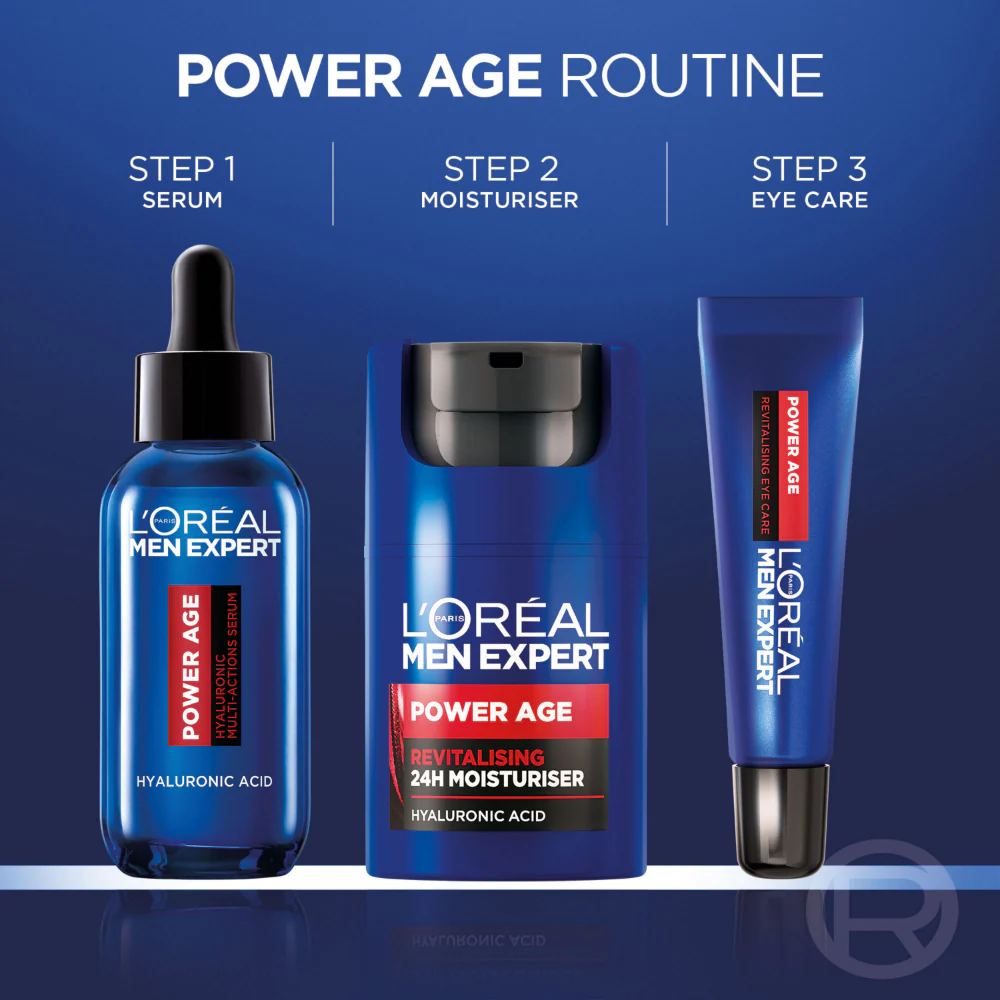 L'Oreal Paris Men Expert Power Age Revitalising 24H Moisturiser 50ml - Image 5