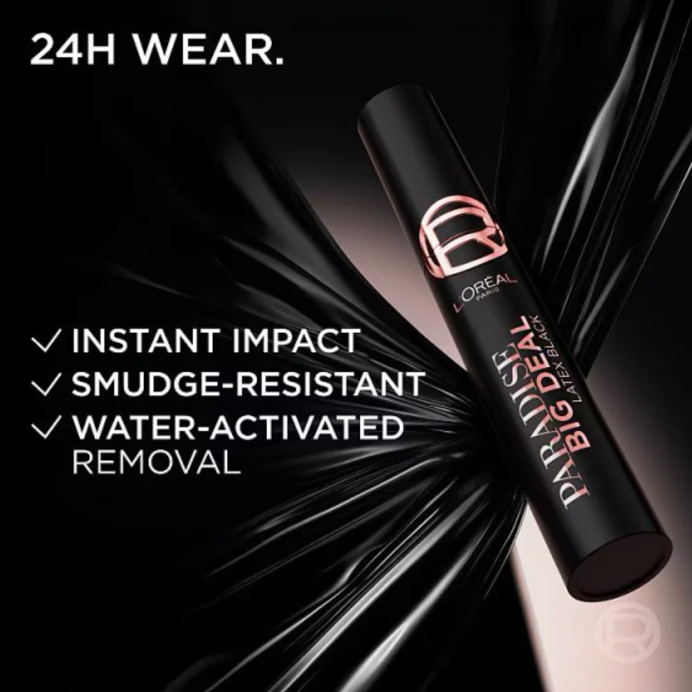 L'Oreal Paris Paradise Big Deal Latex Volumising Mascara Black 9ml - Image 3