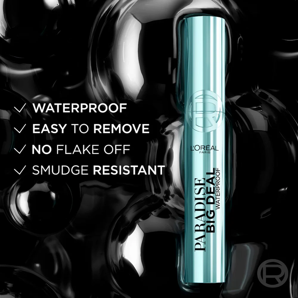 L'Oreal Paris Paradise Big Deal Waterproof Volumising Mascara Black 9.9ml - Image 3