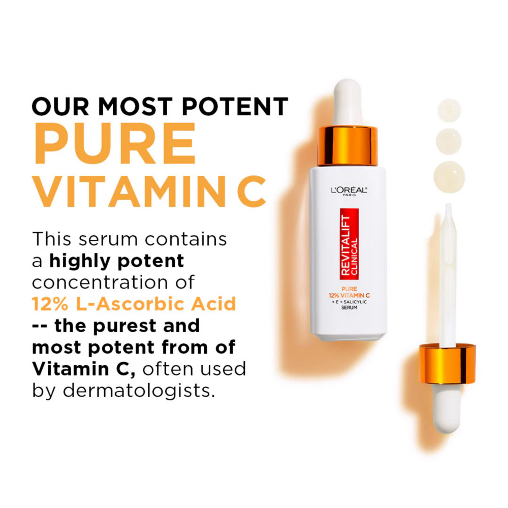 L'Oreal Paris Revitalift Clinical Pure 12% Vitamin C Serum 30ml - Image 2
