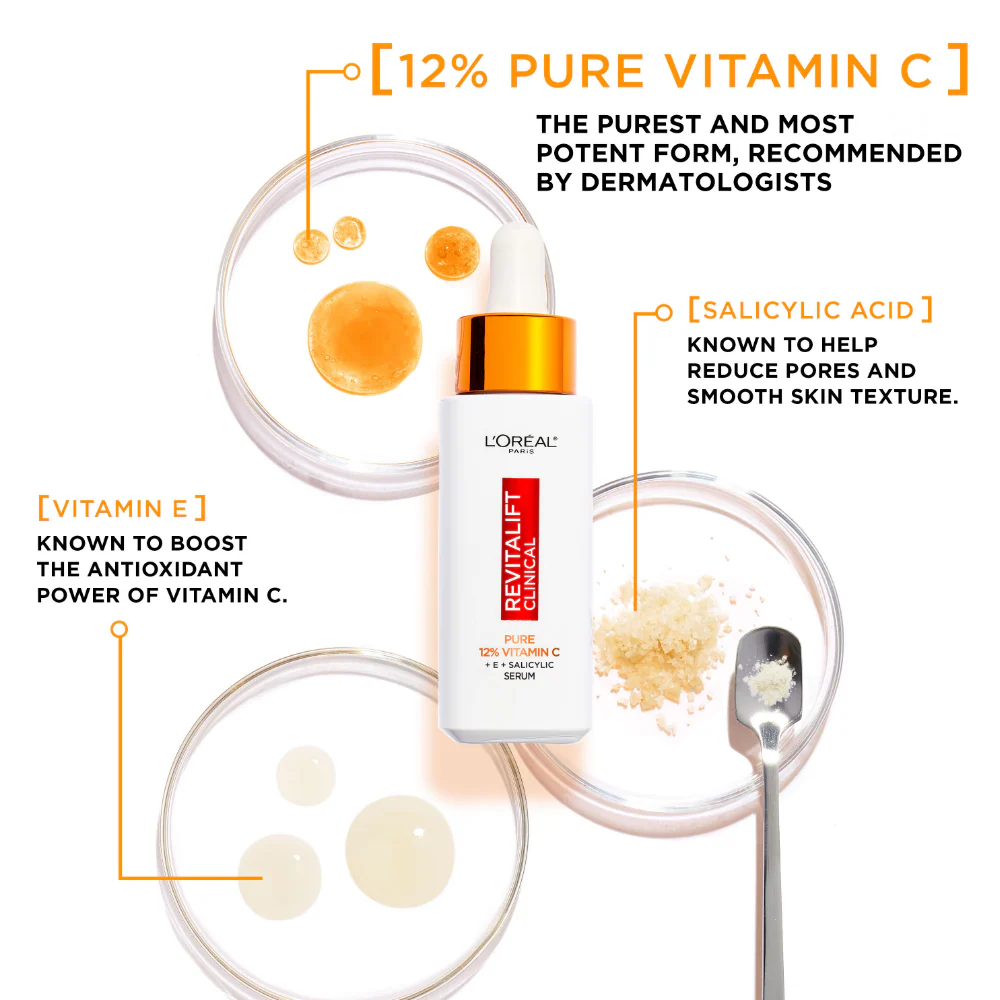 L'Oreal Paris Revitalift Clinical Pure 12% Vitamin C Serum 30ml - Image 5