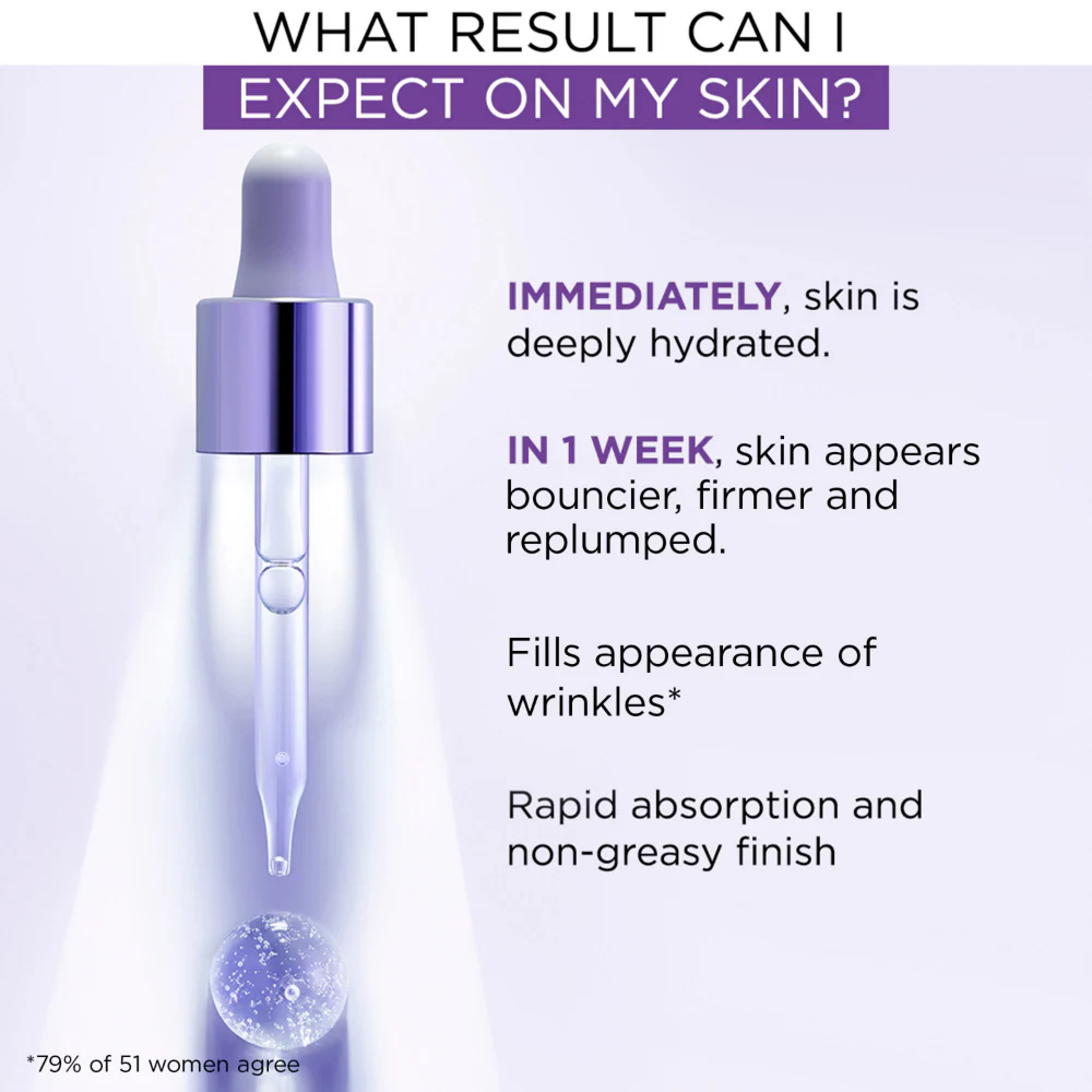 L'Oreal Paris Revitalift Filler 1.5% Pure Hyaluronic Anti-Wrinkle Serum 15ml - Image 3
