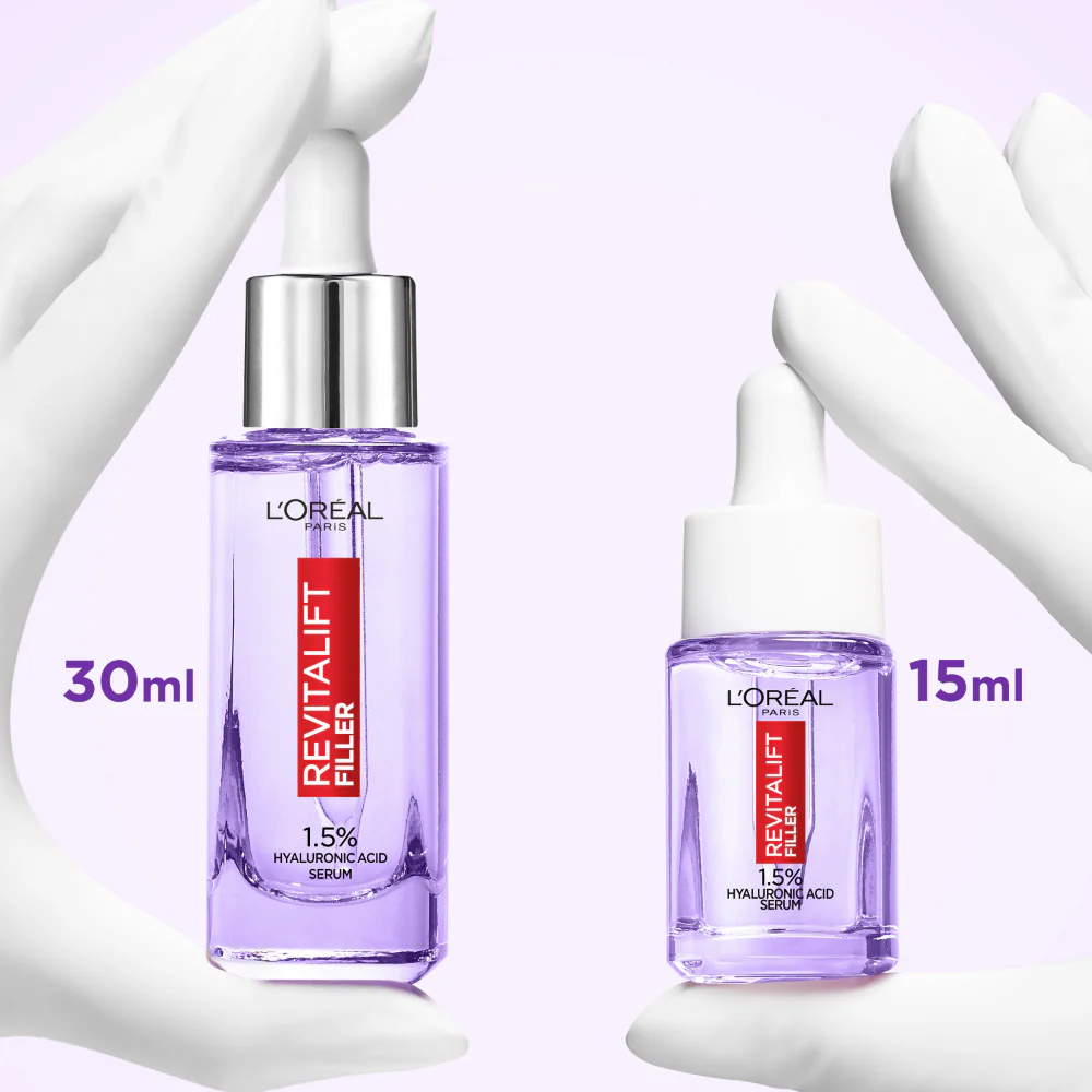L'Oreal Paris Revitalift Filler 1.5% Pure Hyaluronic Anti-Wrinkle Serum 15ml - Image 4