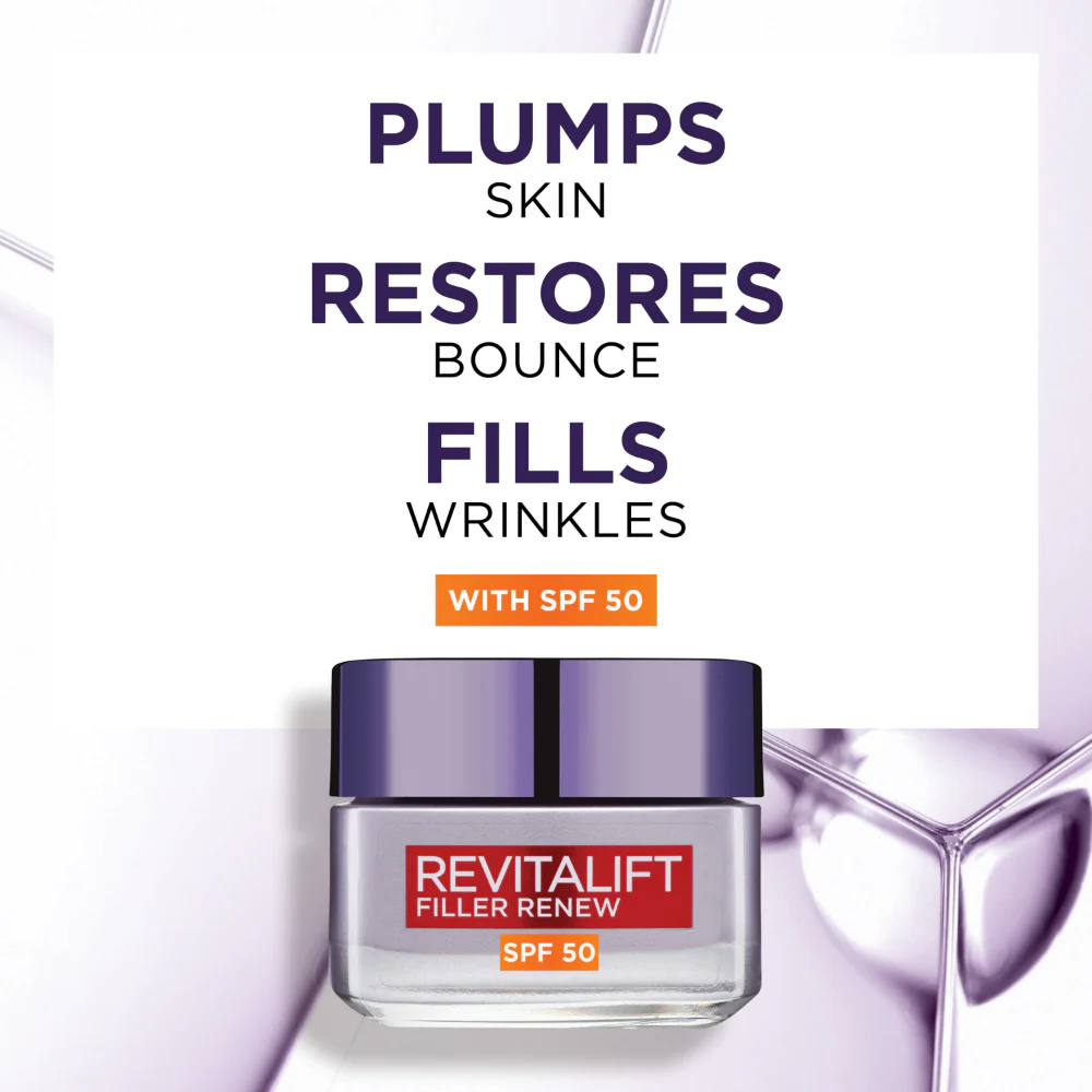L'Oreal Paris Revitalift Filler Deep Replumping Anti-Ageing Day Cream SPF50 50ml - Image 4