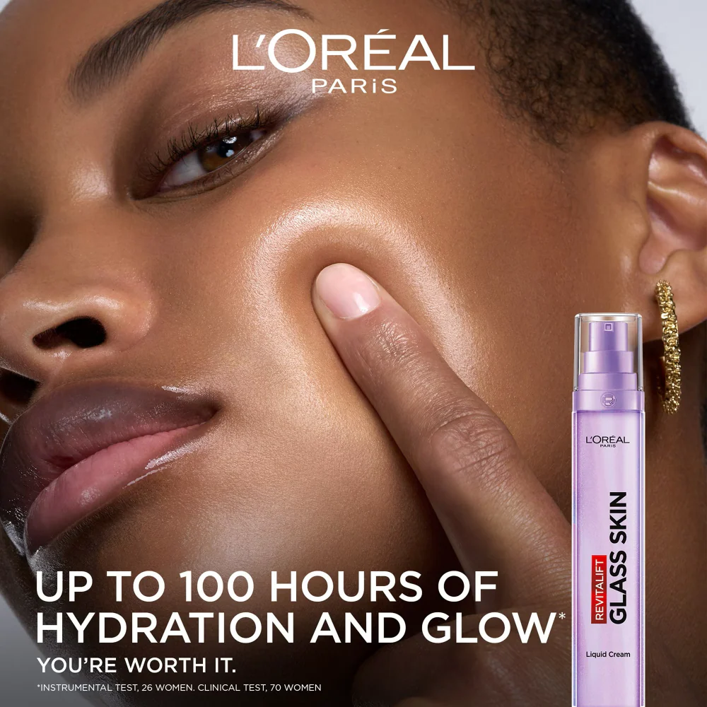 L'Oreal Paris Revitalift Filler Glass Skin Liquid Cream Face Moisturiser 50ml - Image 2