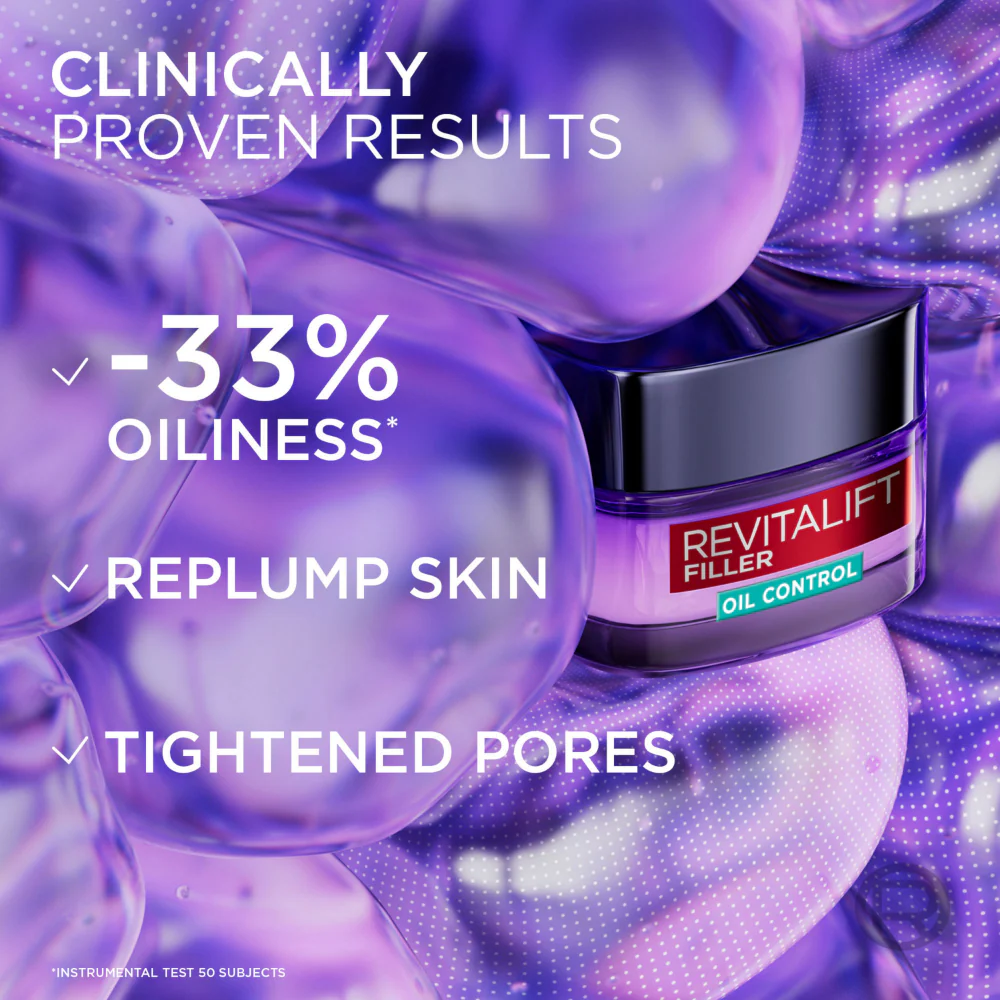 L'Oreal Paris Revitalift Filler Hyaluronic Gel-Cream 8H Oil Control Gel-Cream 50ml - Image 7