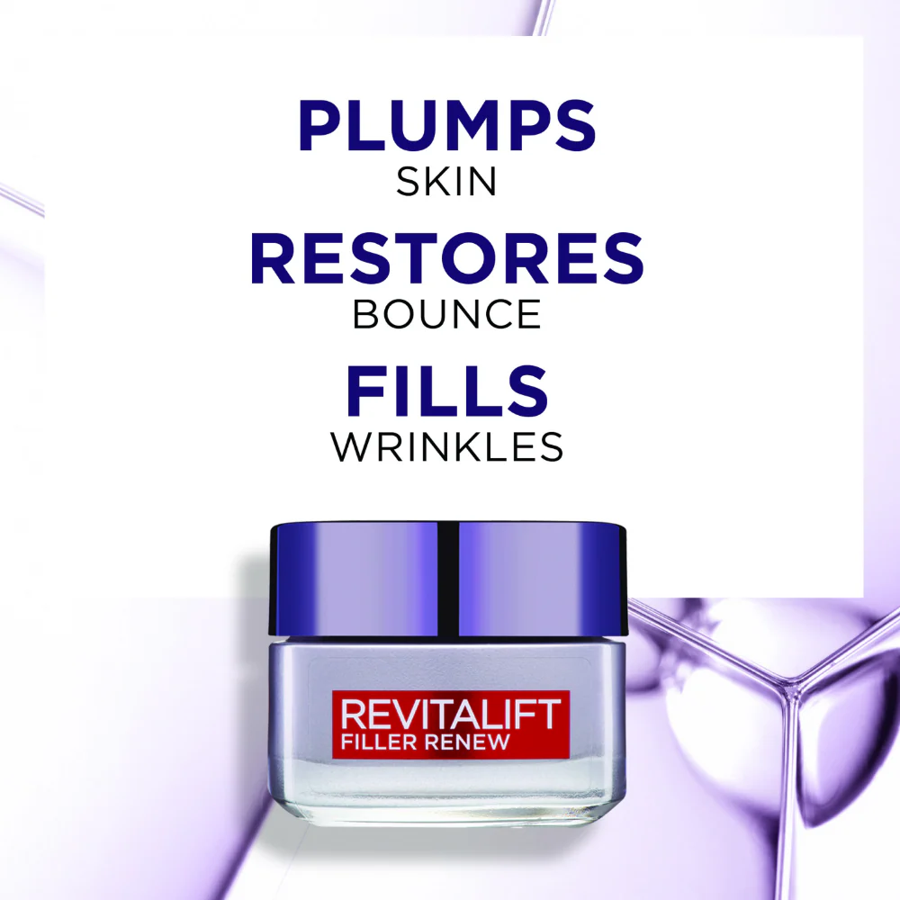 L'Oreal Paris Revitalift Filler Replumping Care Anti-Ageing Day Cream 50ml - Image 2