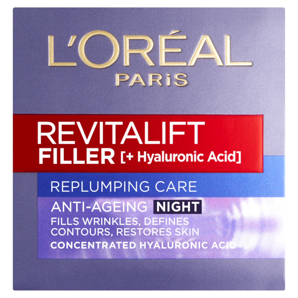 L'Oreal Paris Revitalift Filler Replumping Care Anti-Ageing Night Cream 50ml - Image 7