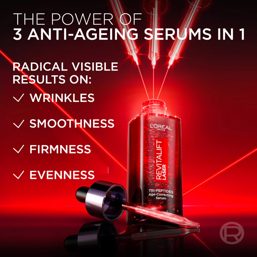 L'Oreal Paris Revitalift Laser Tri-Peptides Age Correcting Serum 30ml - Image 4