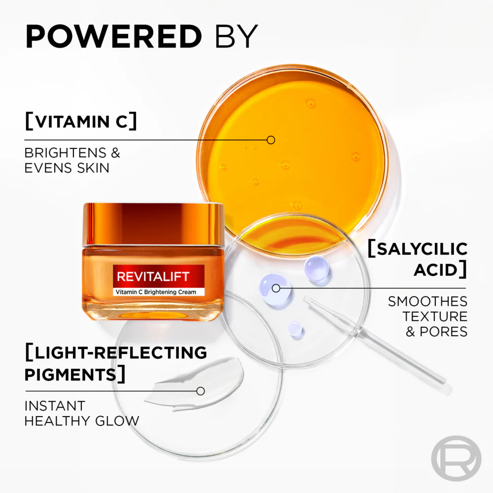 L'Oreal Paris Revitalift Vitamin C Brightening Face Cream 50ml - Image 3