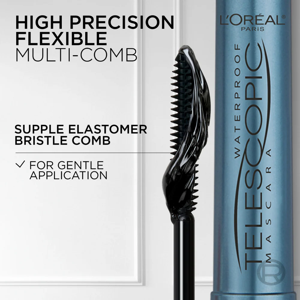 L'Oreal Paris Telescopic Lengthening Waterproof Mascara Black 8ml - Image 5