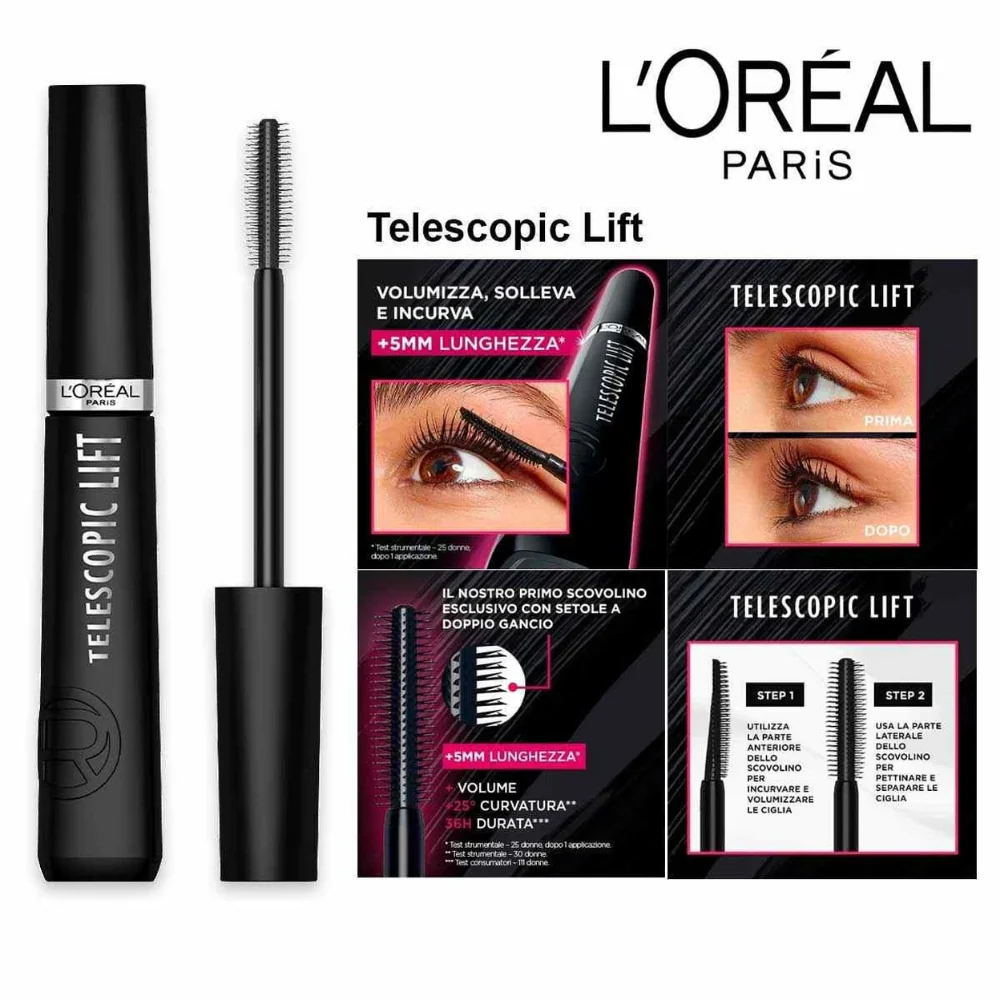 L'Oreal Paris Telescopic Lift Mascara Extra Black 10ml - Image 3