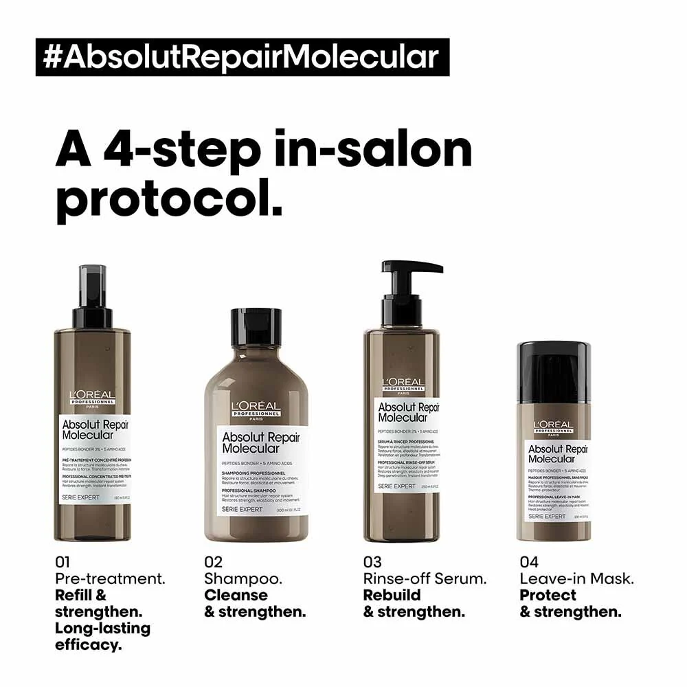 L'Oreal Professional Serie Expert Absolut Repair Molecular Concentrated Pre-Treatment 190ml - Image 6