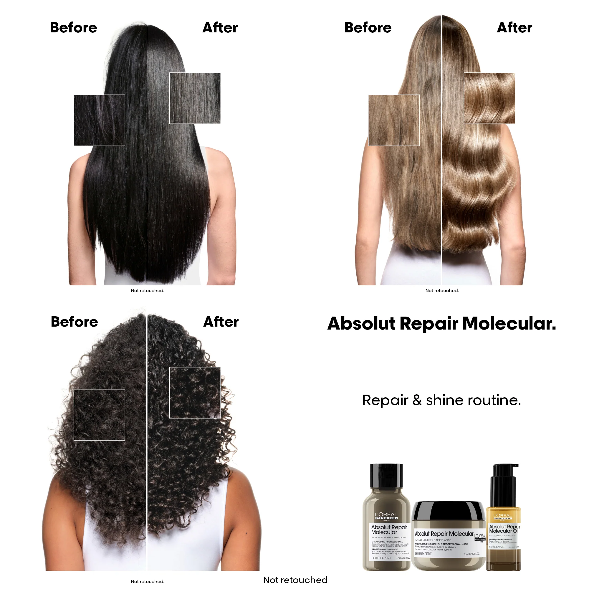 L'Oreal Professionnel Serie Expert Absolut Repair Molecular Bi-Phase Oil 90ml - Image 3
