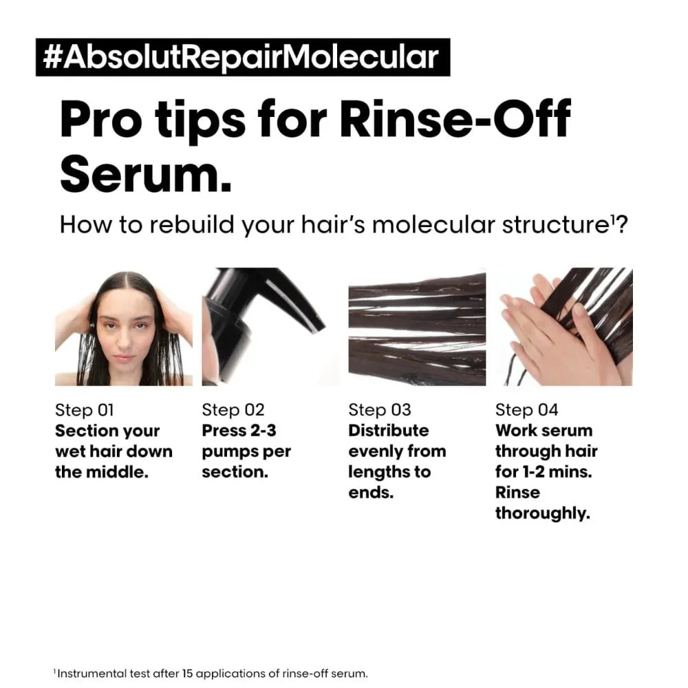 L'Oreal Professionnel Serie Expert Absolut Repair Molecular Rinse-Off Serum 250ml - Image 6