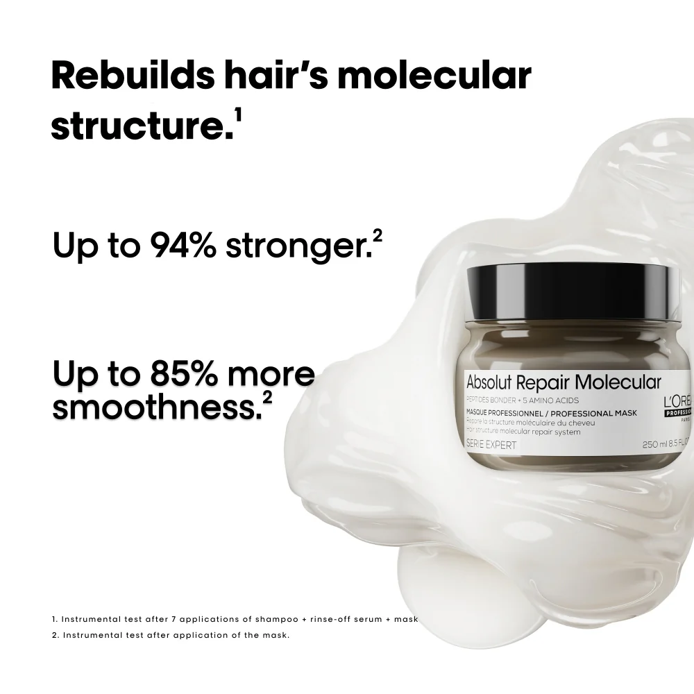 L'Oreal Professionnel Serie Expert Absolut Repair Molecular Rinse-Off Treatment Mask 250ml - Image 3