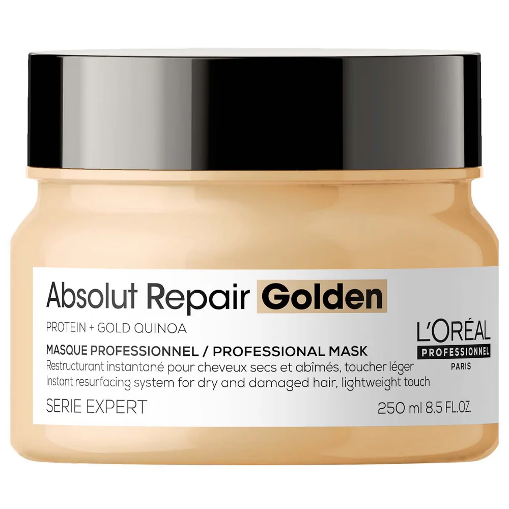 L'Oreal Professionnel Serie Expert Absolut Repair Protein + Gold Quinoa Golden Resurfacing Mask 250ml - Image 5
