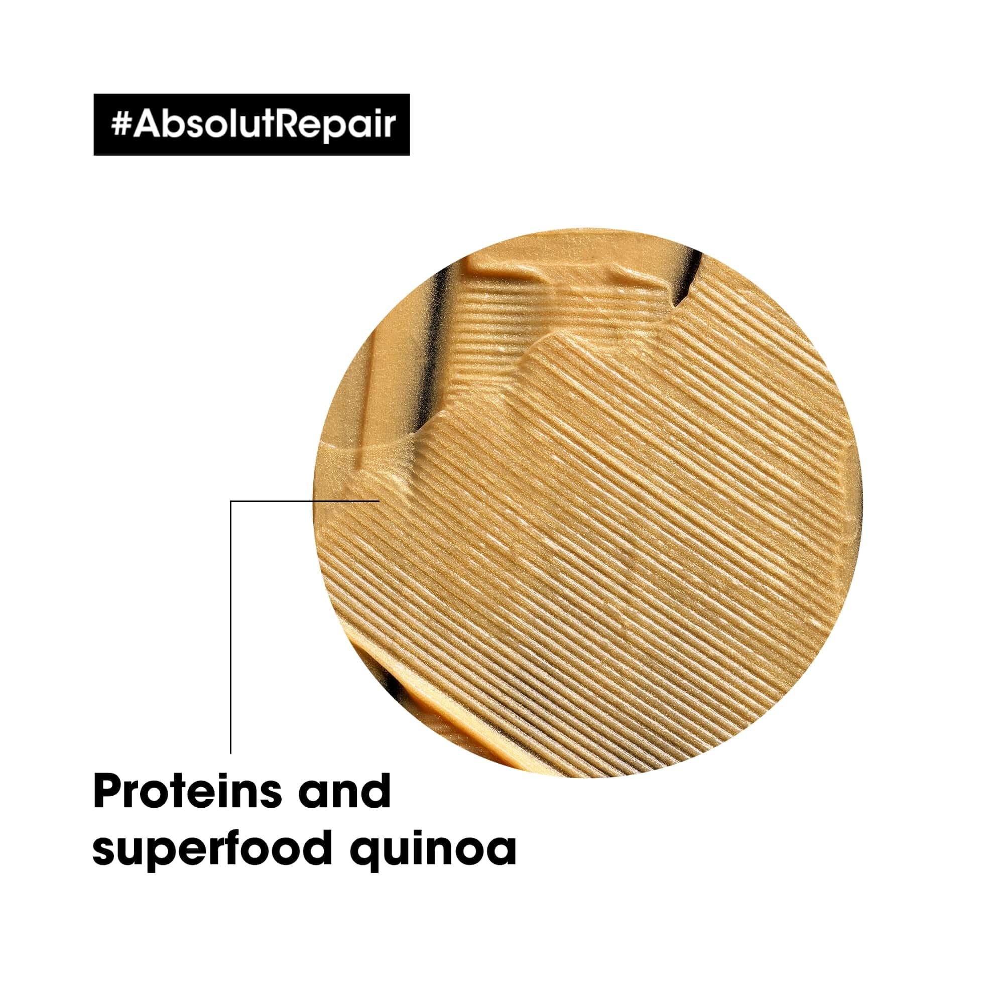 L'Oreal Professionnel Serie Expert Absolut Repair Protein + Gold Quinoa Instant Resurfacing Mask 500ml - Image 2