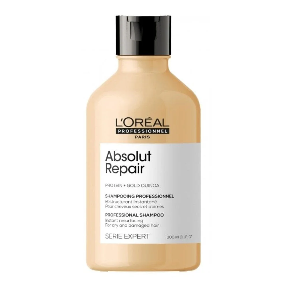 L'Oreal Professionnel Serie Expert Absolut Repair Shampoo 300ml, Conditioner 200ml & Golden Resurfacing Mask 250ml Trio - Image 2