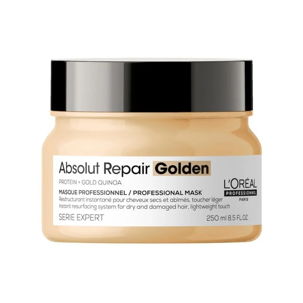 L'Oreal Professionnel Serie Expert Absolut Repair Shampoo 300ml, Conditioner 200ml & Golden Resurfacing Mask 250ml Trio - Image 4