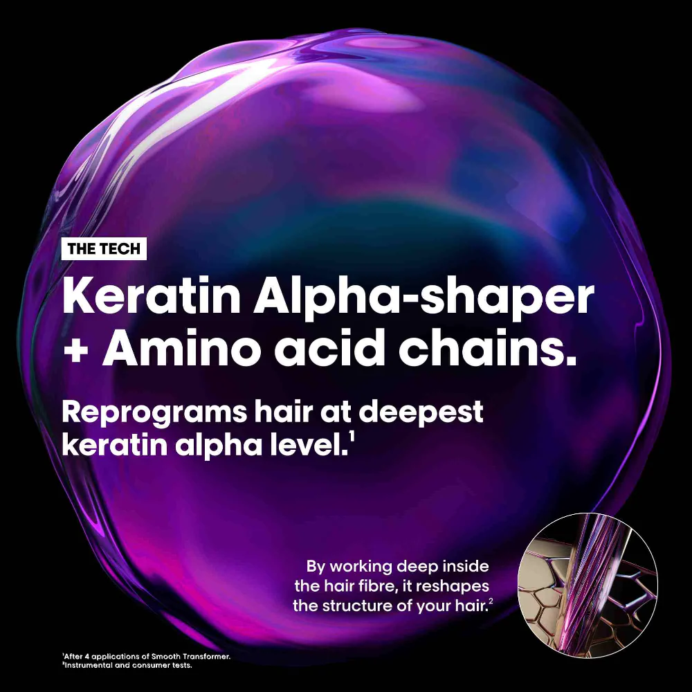 L'Oreal Professionnel Serie Expert Keratin Alpha Sleek Shampoo 300ml & Hair Mask 250ml Twin - Image 4