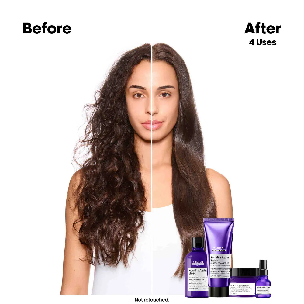 L'Oreal Professionnel Serie Expert Keratin Alpha Sleek Shampoo 300ml & Hair Mask 250ml Twin - Image 5
