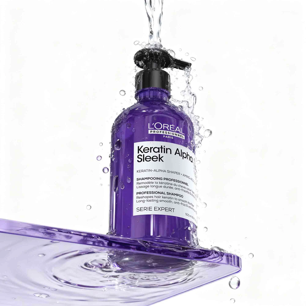 L'Oreal Professionnel Serie Expert Keratin Alpha Sleek Shampoo 500ml - Image 10