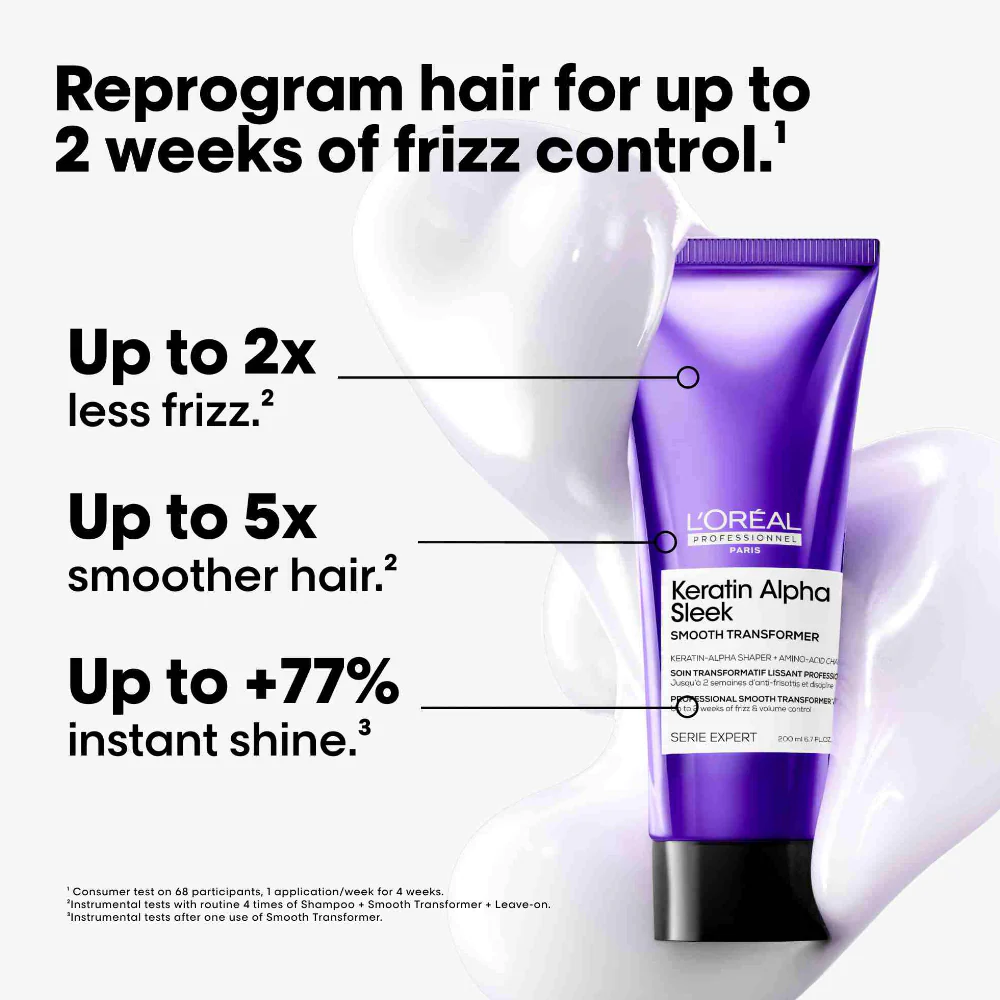 L'Oreal Professionnel Serie Expert Keratin Alpha Sleek Smooth Transformer Hair Treatment 250ml - Image 2