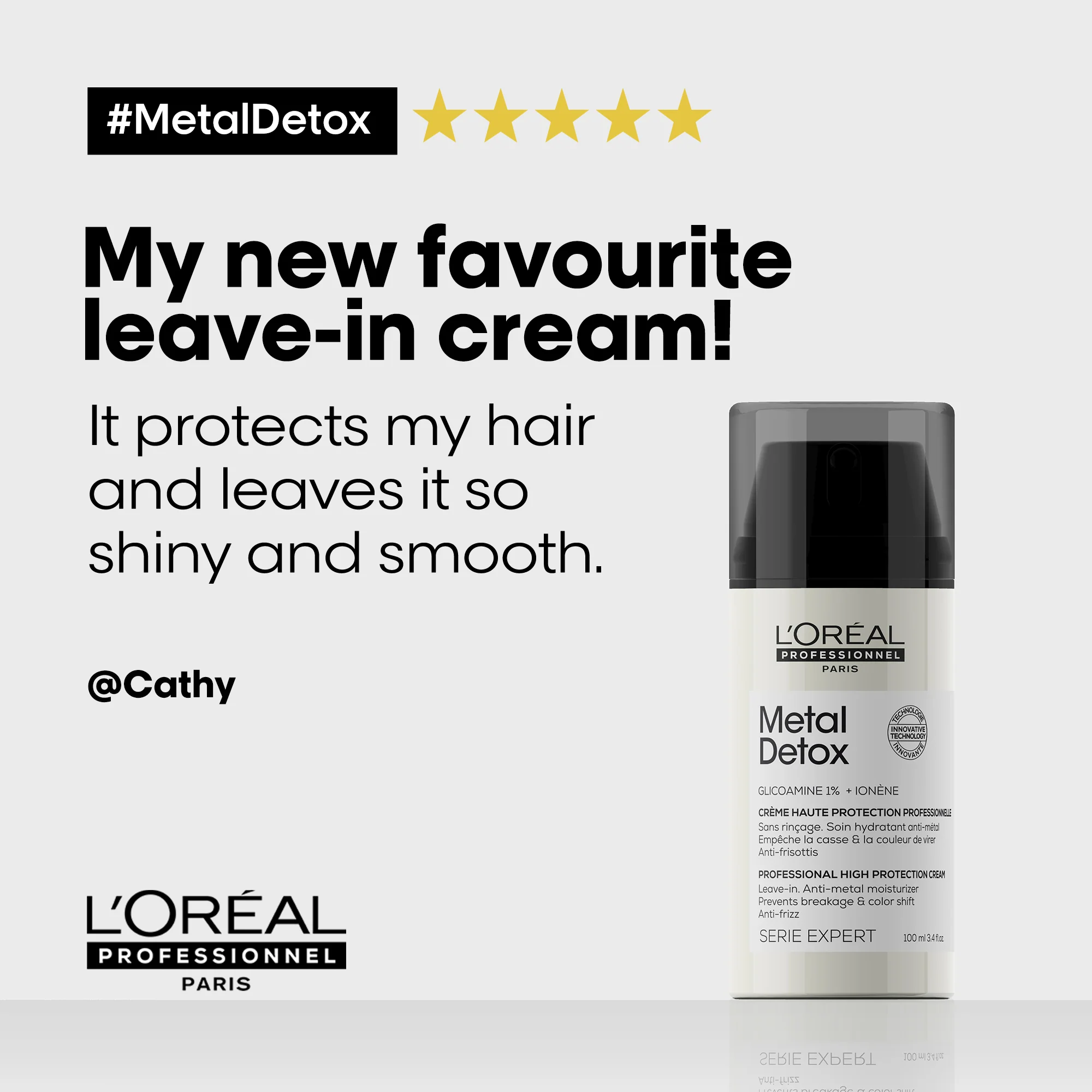 L'Oreal Professionnel Serie Expert Metal Detox High Protection Leave-In Cream 100ml - Image 8