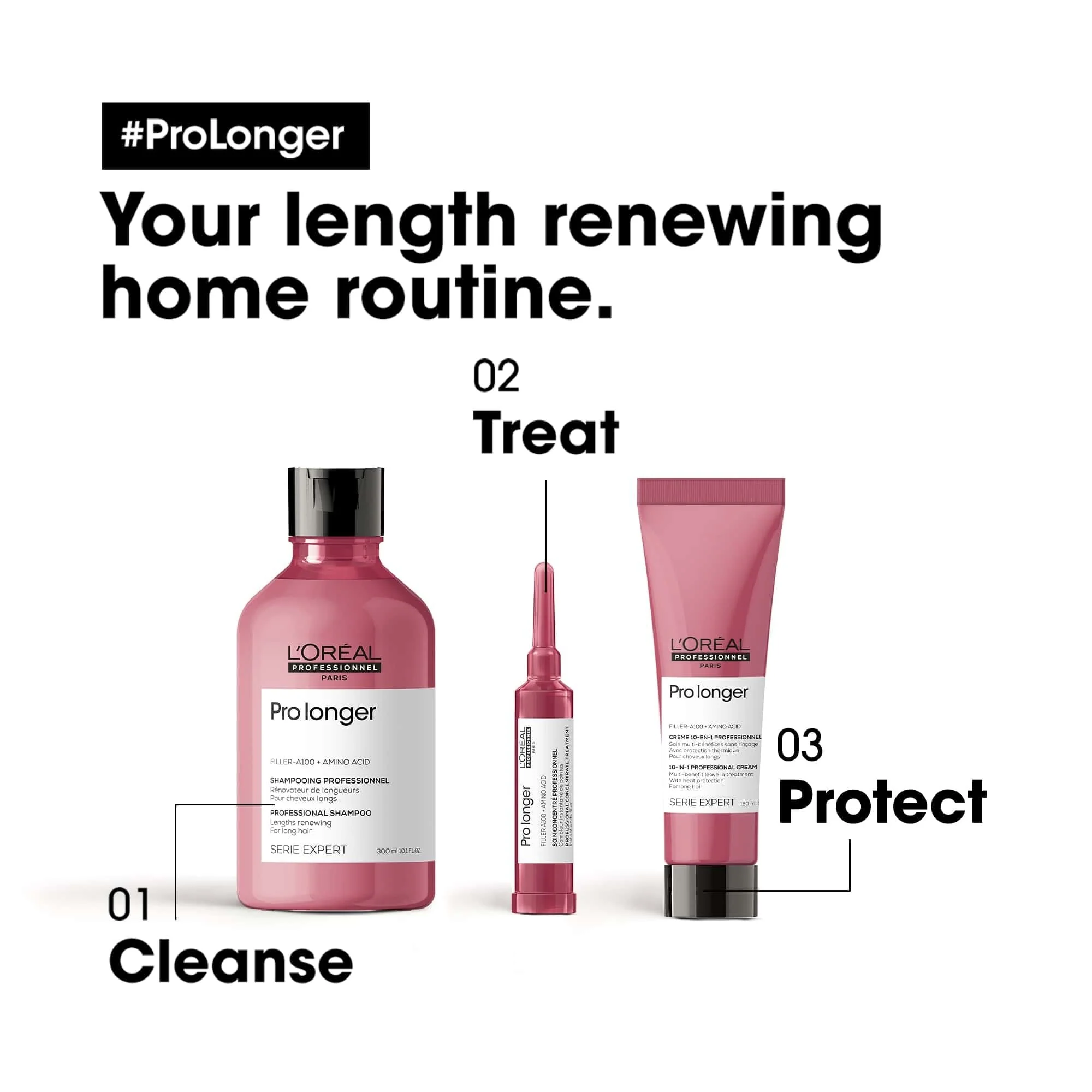 L'Oreal Professionnel Serie Expert Pro Longer Lengths Renewing Shampoo 300ml & Conditioner 200ml Twin - Image 4