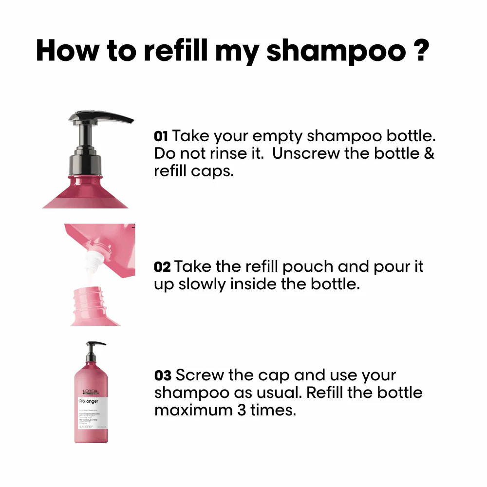 L'Oreal Professionnel Serie Expert Pro Longer Lengths Renewing Shampoo Refill Pouch 1000ml - Image 3