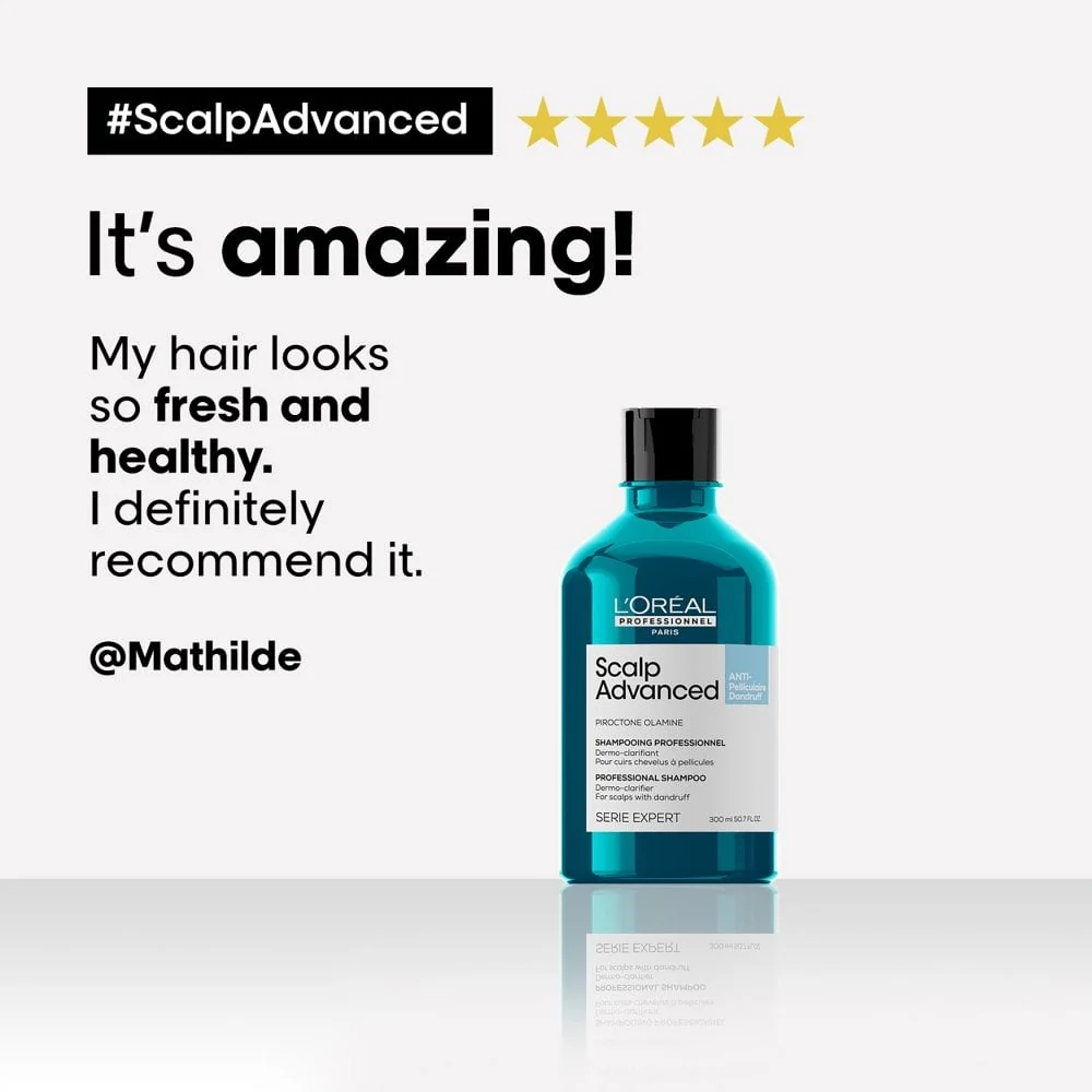 L'Oreal Professionnel Serie Expert Scalp Advanced Anti-Dandruff Dermo-Clarifier Shampoo 300ml - Image 5