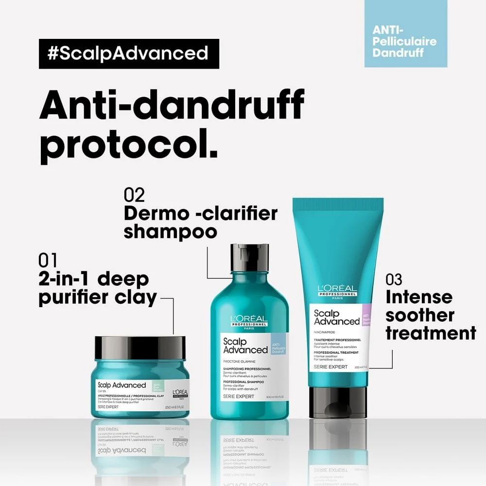 L'Oreal Professionnel Serie Expert Scalp Advanced Anti-Dandruff Dermo-Clarifier Shampoo 300ml - Image 6